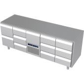 Roeder Acer koelwerkbank - 1x 2 lade, 1x3 lade, motor+lade, 2x3 lade