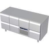 Roeder Acer koelwerkbank - 4 secties - 2x 2 lade | motor+lade | 2 lade