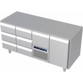 Roeder Acer koelwerkbank - 4 secties - 2x 3 lade | motor + lade | deur