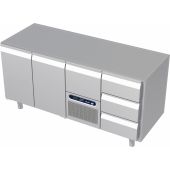 Roeder Acer koelwerkbank - 4 secties - 2x deur | motor + lade | 3 lade