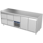 Roeder Acer koelwerkbank - 5 secties - 2x 2 lade, motor+lade, 2x deur