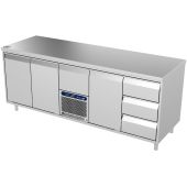 Roeder Acer koelwerkbank - 5 secties - 2x deur, motor+la, deur, 3 la