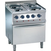 Roeder 4-plaats elektrisch kookfornuis - staand model met oven BK7E4F
