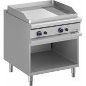 Roeder gas bakplaat BK9FTBG98ALRC, 1/3 geribbeld, 2/3 glad, chroom
