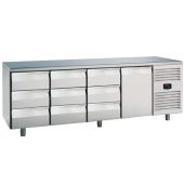 Roeder koelwerkbank, 9 laden en 1 deur, PLUX4T9