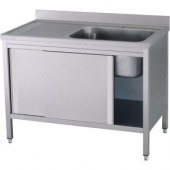 Roeder RVS spoeltafel, 700 mm diep, BVA120171DX