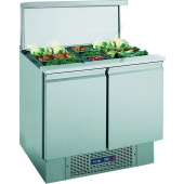 Roeder saladi&euml;re, 2 deuren, 1 x 1/1 GN, 3 x 1/3 GN, 3 x 1/6 GN