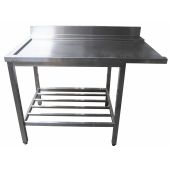 RVS afvoertafel 1200 mm opening rechts