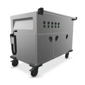 RVS voedseluitgiftewagen, verwarmd, 3x 1/1 GN-200 + 3x6 1/1 GN, SAG 3