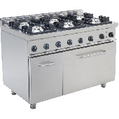 Saro 6-pits kooktafel met oven