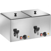 Saro dubbele worstenwarmer, 560x350x290 mm (bxdxh), HD 200