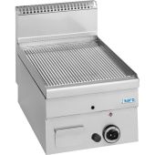 Saro gas grillplaat geribbeld, 400x600,gft46r