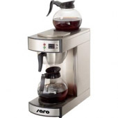 Saro RVS koffiemachine, 2 warmhoudplaten, doorlooptijd: 5-6 min