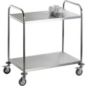 Saro RVS serveer-/ afruimwagen, 2 etages, 860x540x940 mm (bxdxh), ALEX