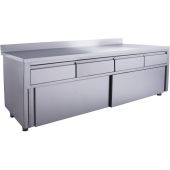 Saro schuifdeurkast, 4 lades.1800x700mm +opstaande rand