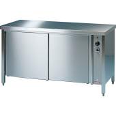 Scholl bordenwarmkast 110/60, doorgiftemodel, met RVS bovenblad