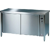 Scholl bordenwarmkast 120/80, doorgiftemodel, met RVS bovenblad