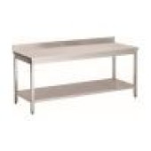 Showroommodel Roeder RVS werktafel met achteropstand 1200mm