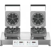 Silex duo wafelijzer, gietijzeren platen, hartvormige bakvorm