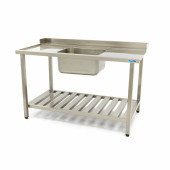 Maxima Spoeltafel - 120 x 75 cm - Aanvoer Vaatwasser Links - incl. Wasbak en Onderschap