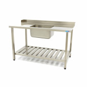 Maxima Spoeltafel - 140x75cm - Aanvoer Vaatwasser Rechts incl. Wasbak