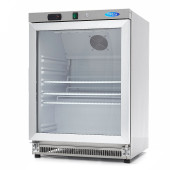 Maxima Koelkast - 200 L - Rvs - met Glazen Deur