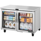 True koelwerkbank met 2 glazen deuren - 340L