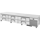 True onder-apparatuur koelkast met 6 lades - 623L