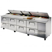 True pizzawerkbank met 8 laden - 15x GN 1/3