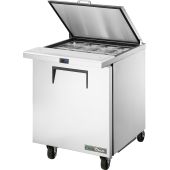 True saladette 1-deurs Mega Top met vlak deksel - 184L (12x 1/6)
