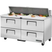 True saladette met 4 lades - 439L (16x 1/6)