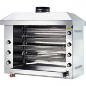 Ubert infrarood gas rotisserie/kippengrill, dubbele rij 7 spiesen