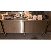 Showroommodel verrijdbare RVS werkkast