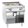 Bartscher gas grillplaat, geribbeld, ou