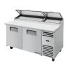 True pizzawerkbank 2-deurs - 583L (9x 1/3)