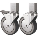 Set van 4 RVS wielen (2 ongeremd, 2 geremd)
